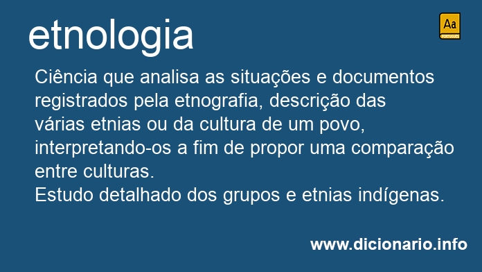 Significado de etnologia