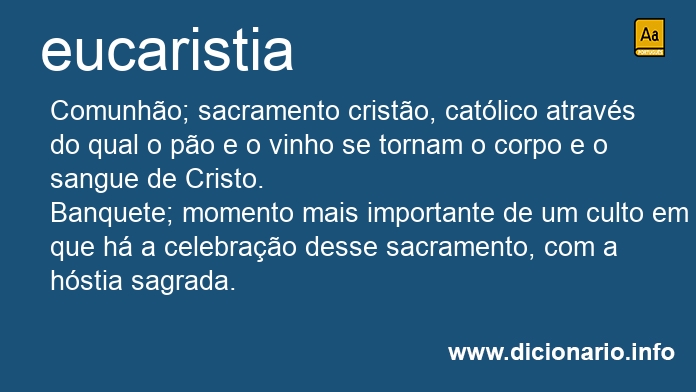 Significado de eucaristia