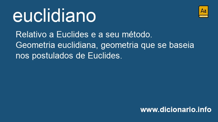 Significado de euclidiano