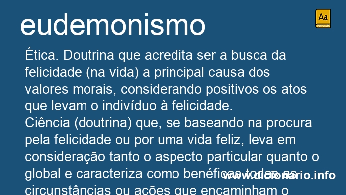 Significado de eudemonismo