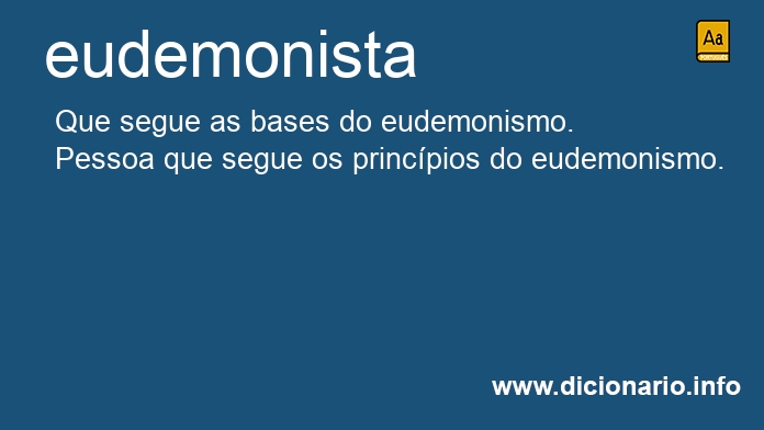Significado de eudemonistas