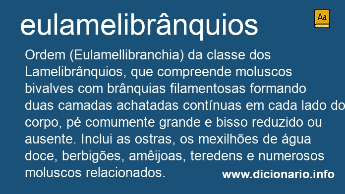 Significado de eulamelibrnquios