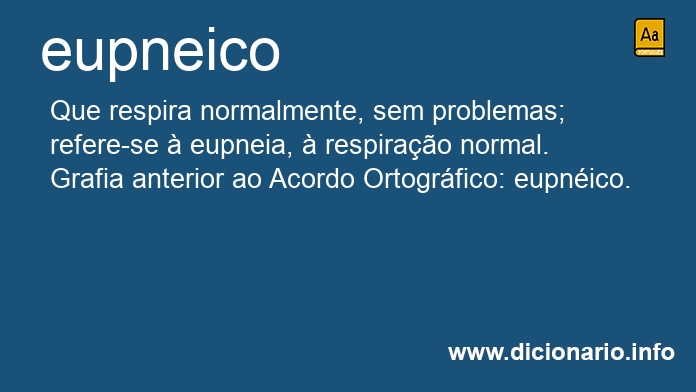 Significado de eupneica