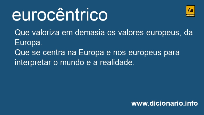 Significado de eurocntricos