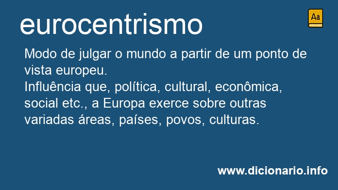 Significado de eurocentrismo