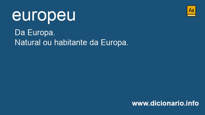 Significado de europeu