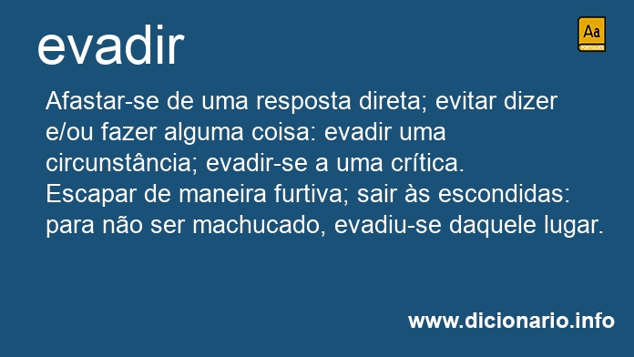 Significado de evadir