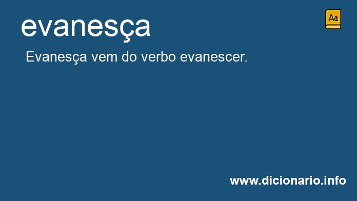 Significado de evanesa