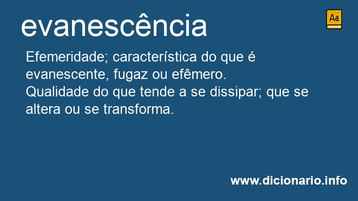 Significado de evanescncia