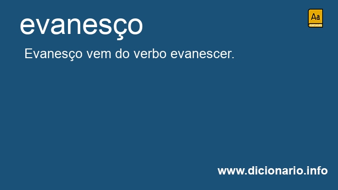 Significado de evaneso