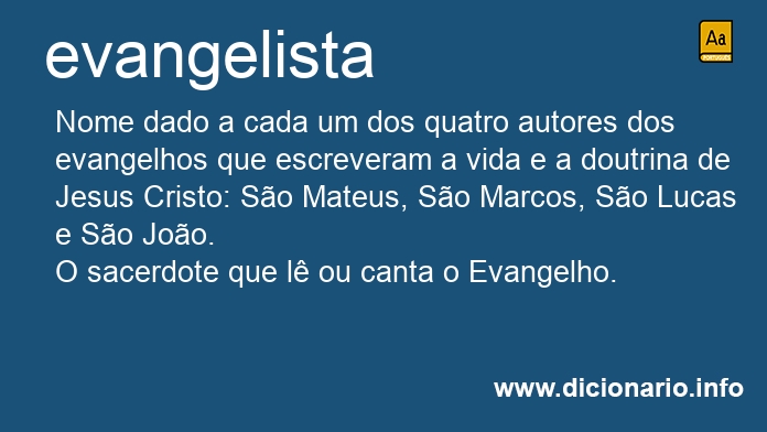 Significado de evangelista