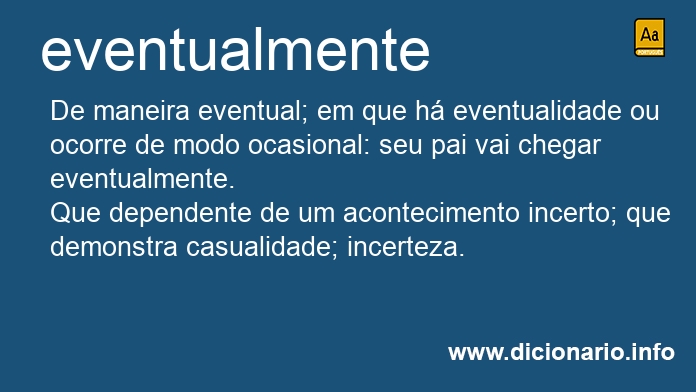 Significado de eventualmente