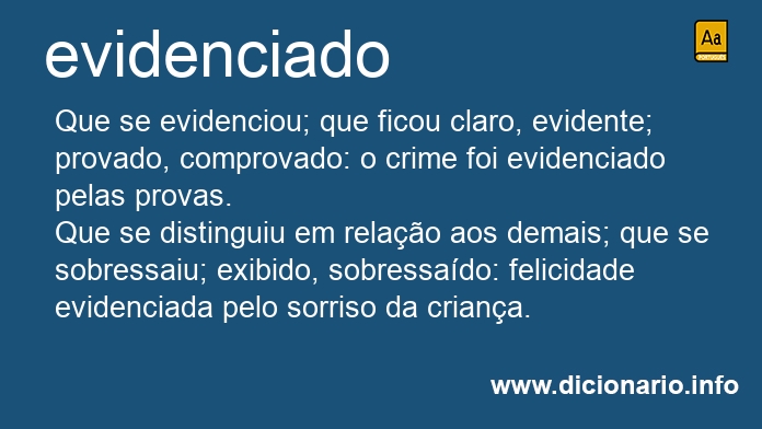 Significado de evidenciados