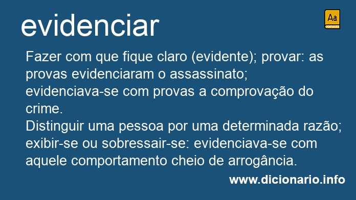 Significado de evidencireis