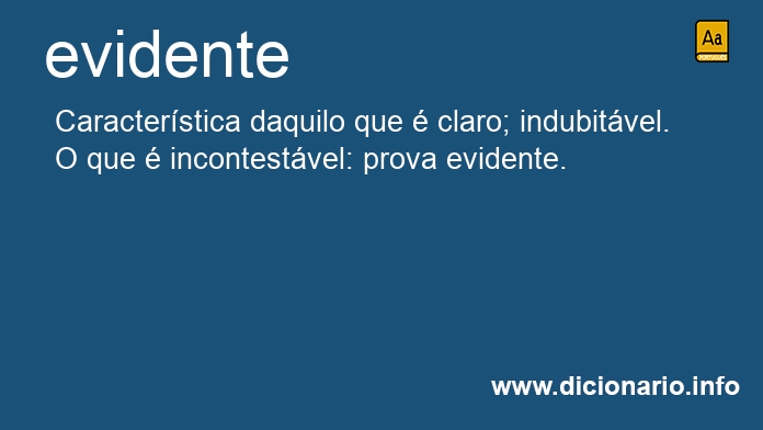 Significado de evidentes