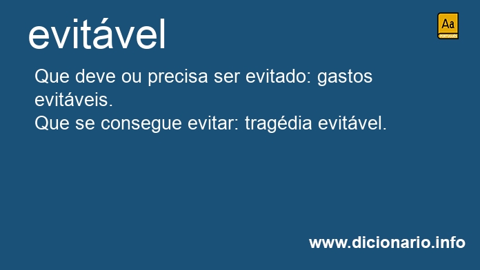 Significado de evitvel