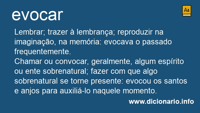 Significado de evocar