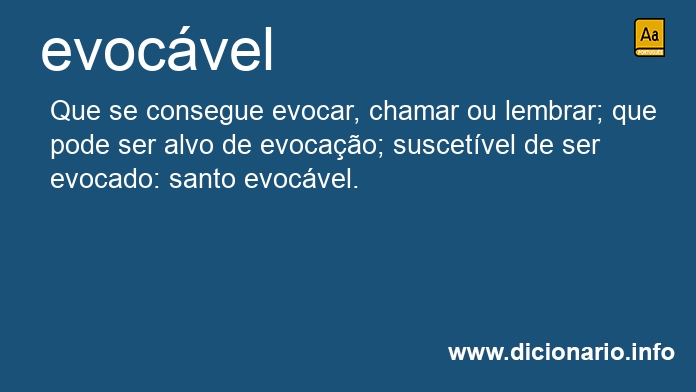 Significado de evocvel