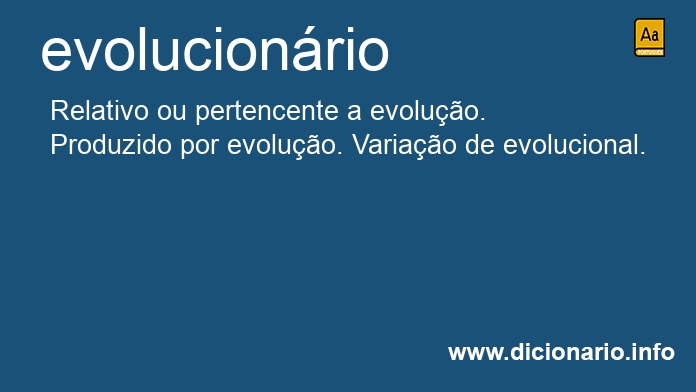 Significado de evolucionria
