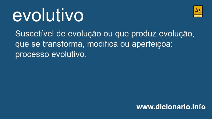 Significado de evolutiva