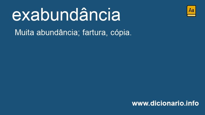 Significado de exabundncia