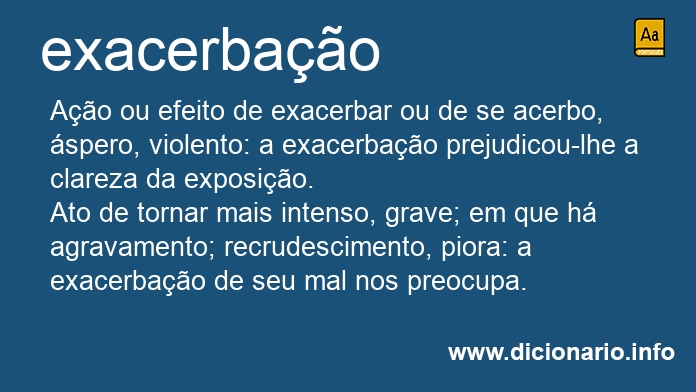 Significado de exacerbao