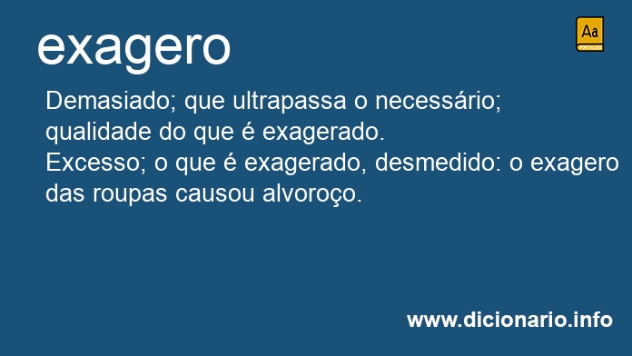 Significado de exagero