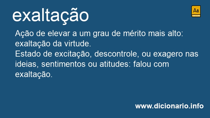 Significado de exaltao