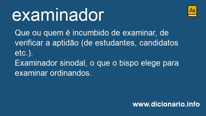 Significado de examinador