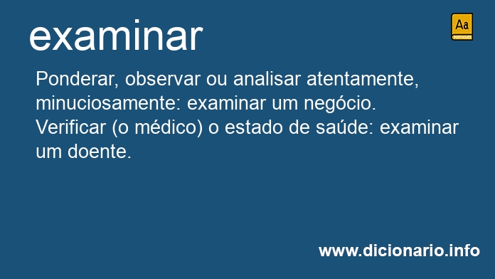 Significado de examinai