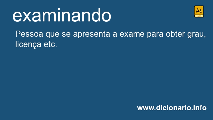 Significado de examinando