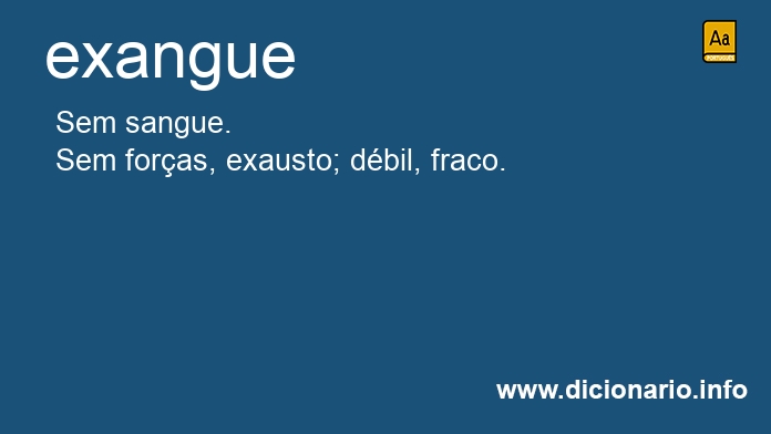 Significado de exangue