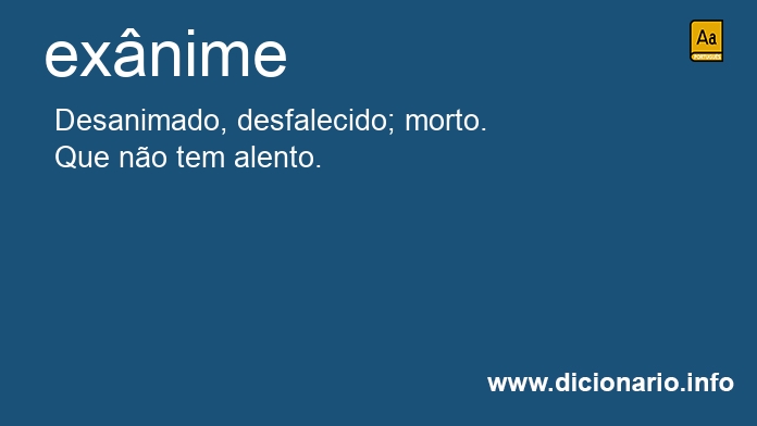 Significado de exnime