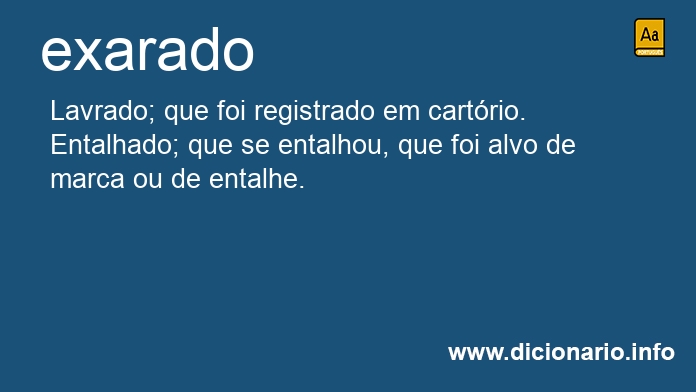 Significado de exarado
