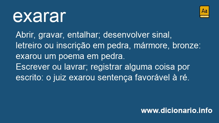 Significado de exarar