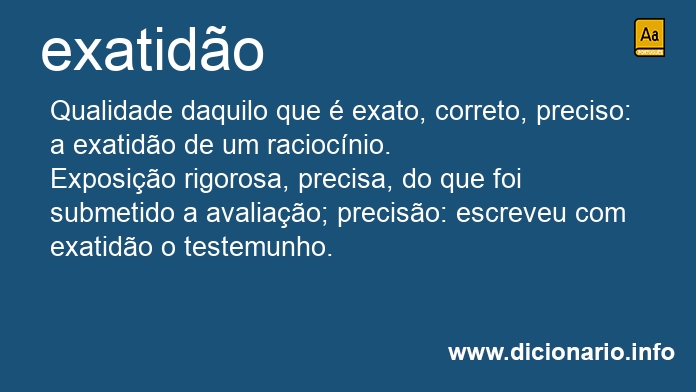 Significado de exatido