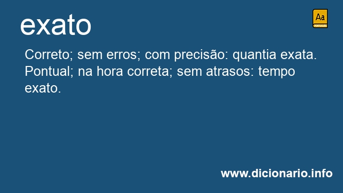 Significado de exatos