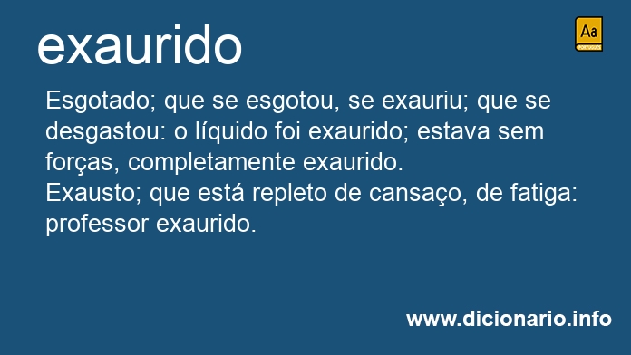 Significado de exaurida