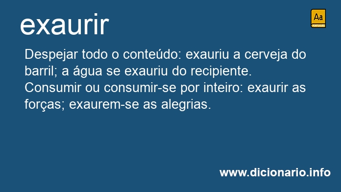 Significado de exaurireis