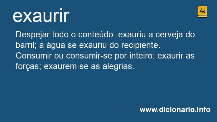 Significado de exaurreis