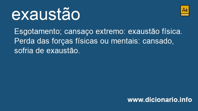 Significado de exausto