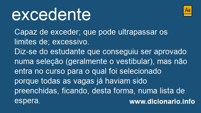 Significado de excedente