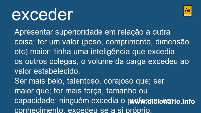 Significado de excedeu