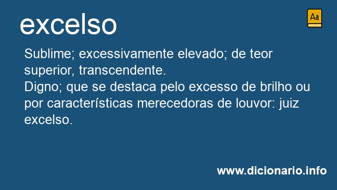 Significado de excelso