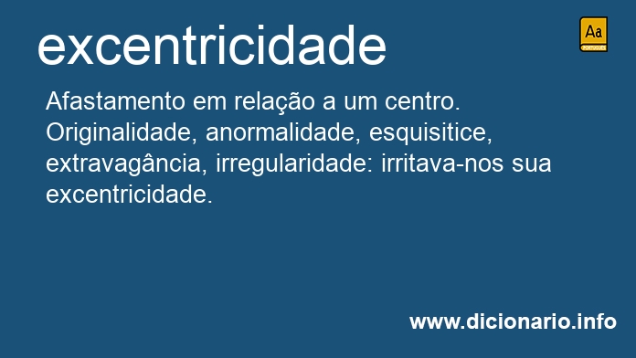 Significado de excentricidades