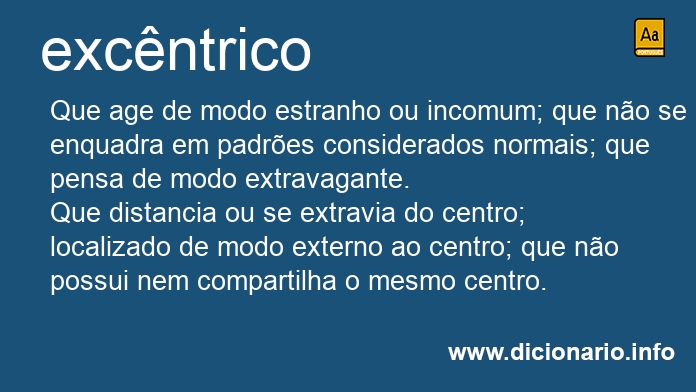 Significado de excntrico