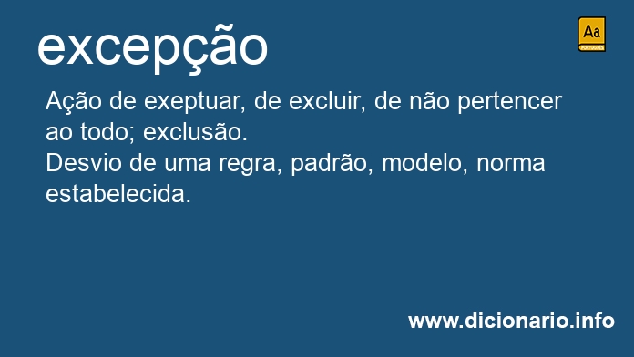 Significado de excepes