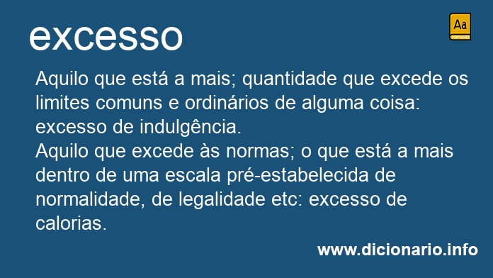 Significado de excessa