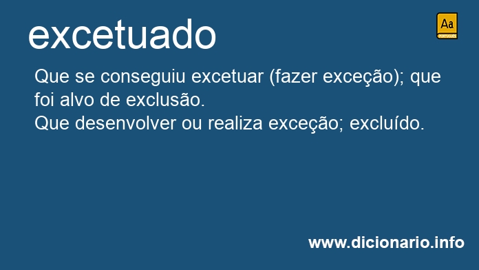 Significado de excetuado