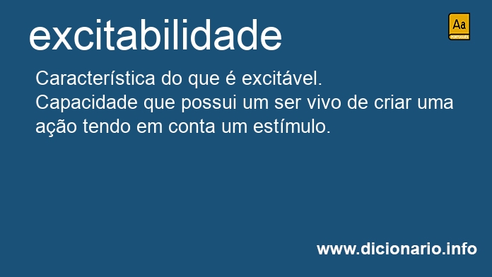 Significado de excitabilidade
